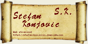 Stefan Konjović vizit kartica